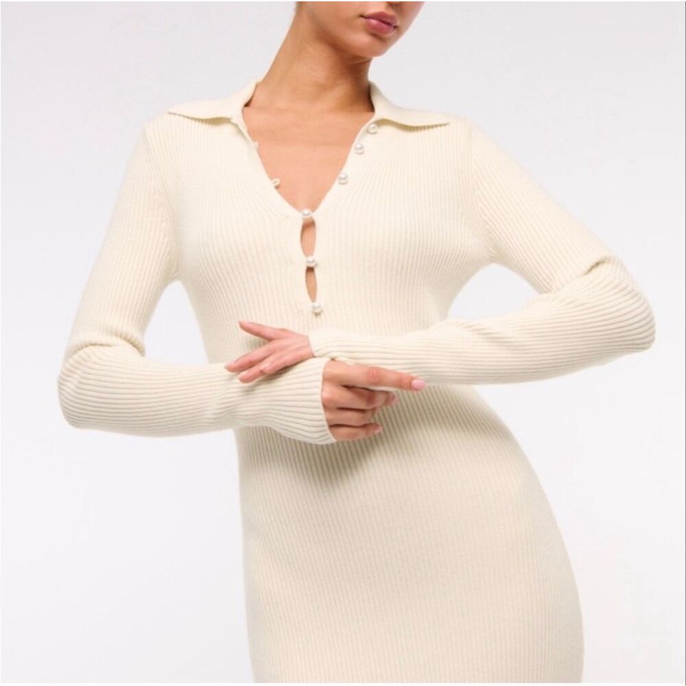 Abercrombie & Fitch Long Sleeve Collared Knit Dress Size XS
